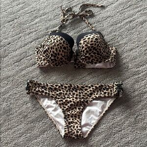 Leopard Print Bikini Set